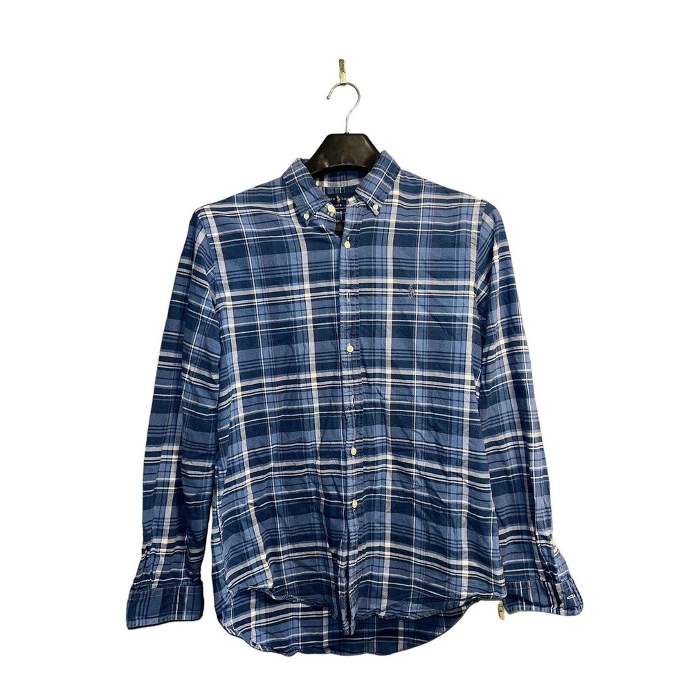 Ralph Lauren Indigo Oxford Men's Size Large Long Sleeve Button Up Shirt